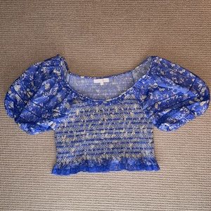 Blue floral Love Shack Fancy top size small